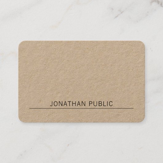 Carte De Visite Élégant élégant moderne professionnel sobre luxe (Devant)