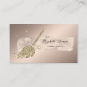 Carte De Visite Élégant Élégant Peinture Parties scintillant Broom (Devant)