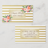 Carte De Visite Élégant élégant professionnel floral (Devant / Derrière)