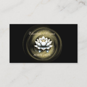 Carte De Visite Élégant élégant professionnel Lotus Black