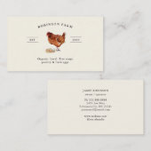 Carte De Visite Élégant élevage de poulets et d'oeufs frais (Devant / Derrière)