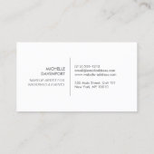 CARTE DE VISITE ÉLÉGANT EMBLÈME BLANC SUR PARTIES SCINTILLANT D'AR (Dos)