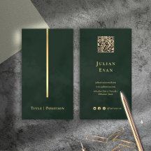 Élégant Emerald foncé vert & or code Qr