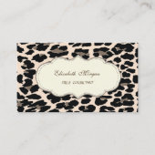 Carte De Visite Élégant Empreinte de léopard moderne élégante (Devant)