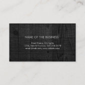 Carte De Visite Élégant en bois noir minimal moderne professionnel (Dos)