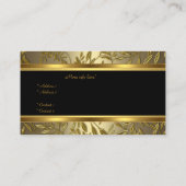 Carte de visite élégant en bronze d'or noir (Dos)