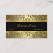 Carte de visite élégant en bronze d'or noir (Devant)
