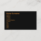 Carte de visite élégant en cuivre moderne (Dos)