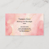 Carte de visite élégant en marbre rose (Dos)