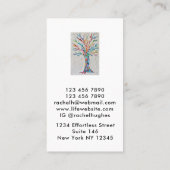 Carte De Visite Élégant entraîneur de vie d'arbre (Dos)