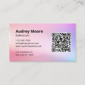 Carte De Visite Élégant Esthéticien de la peau (Devant)