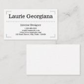 Carte de visite élégant et chic de dessinateur (Devant / Derrière)