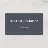 Carte de visite élégant et de base de coiffeur (Devant)