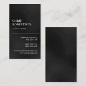 Carte de visite élégant et gris vertical (Devant / Derrière)