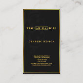 Carte de visite élégant et luxueux moderne d'or (Dos)