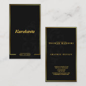 Carte de visite élégant et luxueux moderne d'or (Devant / Derrière)