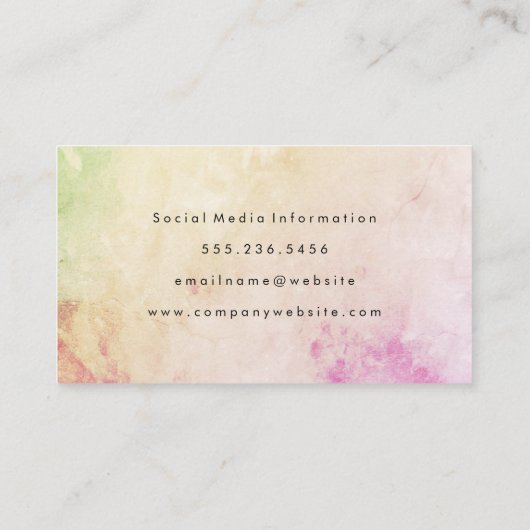 Carte De Visite Élégant et moderne (Dos)