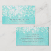 Carte De Visite Élégant et moderne bleus (Devant / Derrière)