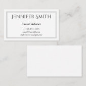 Carte de visite élégant et moderne de conseiller (Devant / Derrière)