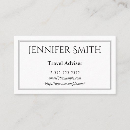 Carte de visite élégant et moderne de conseiller (Devant)