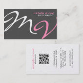 Carte de visite élégant et moderne de photographie (Devant / Derrière)