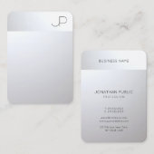 Carte De Visite Élégant et moderne look d'argent professionnel pui (Devant / Derrière)