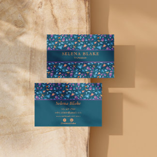 Carte De Visite Élégant et moderne | Modèle floral chic