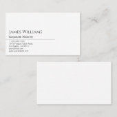 Carte De Visite Élégant et moderne noir et blanc (Devant / Derrière)