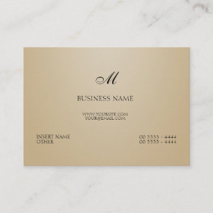 Carte De Visite Élégant et monogramme de sable