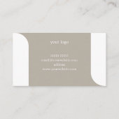 Carte de visite élégant et simple (Dos)