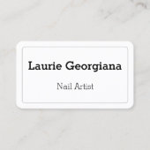 Carte de visite élégant et simple d'artiste de (Devant)