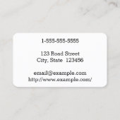 Carte de visite élégant et simple d'artiste de (Dos)