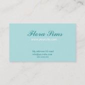 Carte de visite élégant et sucré (Dos)