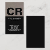 Carte De Visite Élégant et tendance Consultant monogramme (Devant / Derrière)
