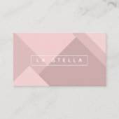 Carte De Visite Elégant et tendance tons rose pâle et géométrique (Devant)