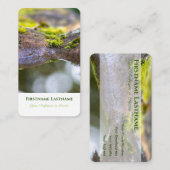 Carte De Visite Elégant étang de jardin vert 100% naturel (Devant / Derrière)