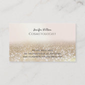 Carte De Visite Élégant étincelant éclat éclat maquillage (Dos)