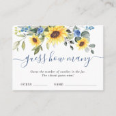 Carte De Visite Elégant Eucalyptus Devinez Combien De Baisers Cart (Devant)