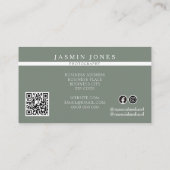 Carte De Visite Élégant Eucalyptus Feuille Végétation Foliage (Dos)