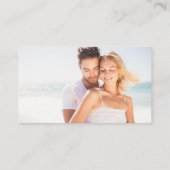 Carte De Visite Elégant Eucalyptus Feuilles simple photo QR Code (Dos)