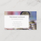 Carte De Visite Elégant expert financier en monnaie euro blanc (Dos)