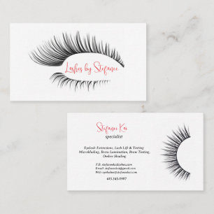 Carte De Visite Élégant Eyelash Extensions/Cartes de visite de tei
