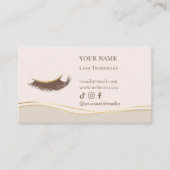 Carte De Visite Elegant Eyelash Extensions Lash Aftercare (Devant)