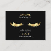 Carte De Visite Elegant Eyelash Extensions Lash Aftercare (Devant)