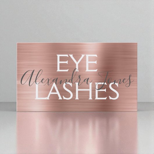 Carte De Visite Elegant EyeLashes Rose & Rose Gold