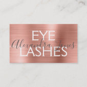 Carte De Visite Elegant EyeLashes Rose & Rose Gold (Devant)