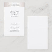 Carte De Visite Élégant Faux élégant Silver Moderne Professionnel (Devant / Derrière)