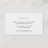 Carte De Visite Élégant Faux Embossé Black Professional (Dos)