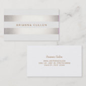 Carte De Visite Élégant Faux Flaits À Grille Simple Et Élégant (Devant / Derrière)