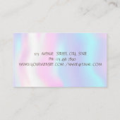 Carte De Visite Élégant Faux Gold Brosse Stroke, Holographique (Dos)